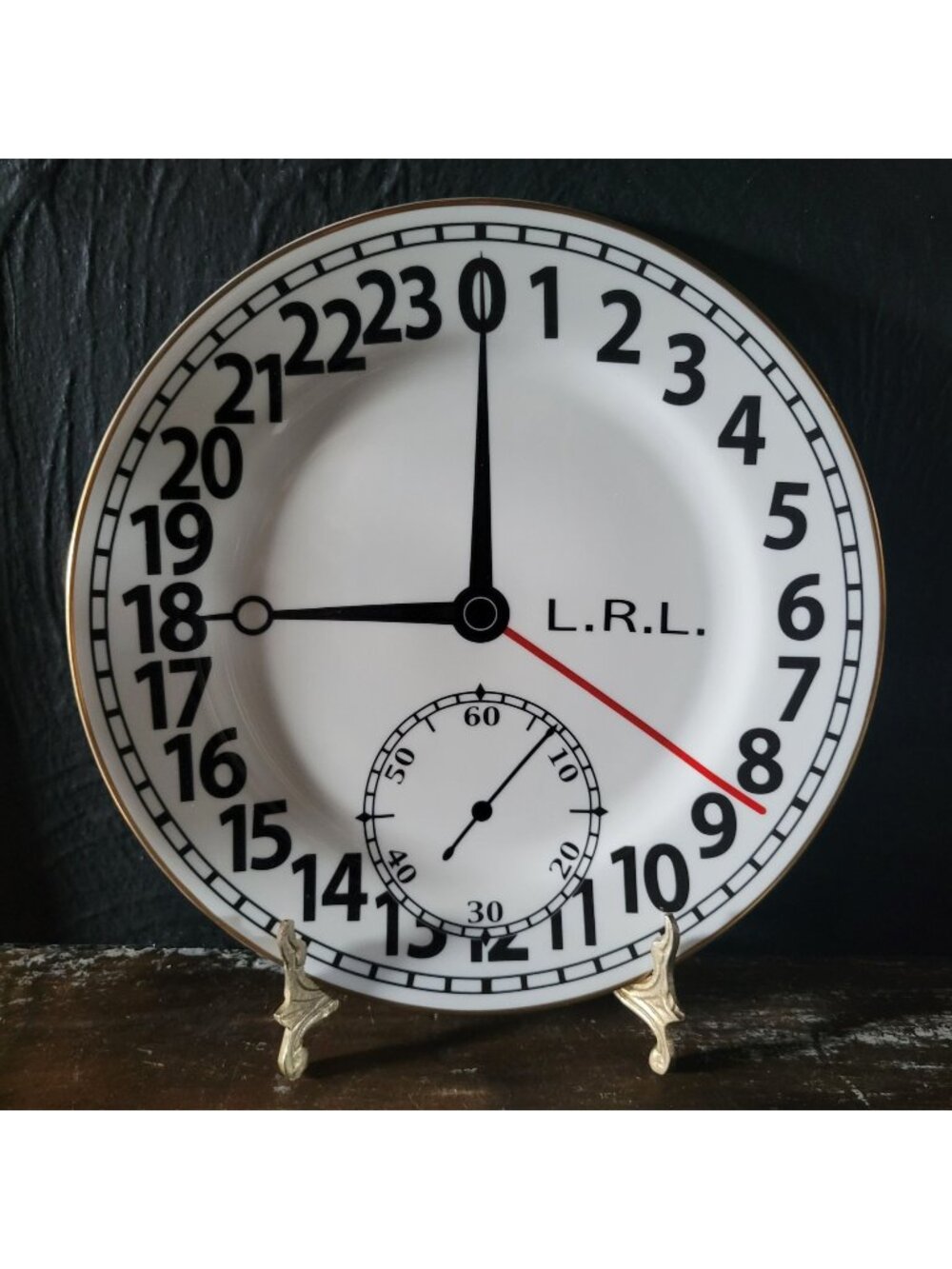 Discontinued Lauren Ralph Lauren Pocketwatch I Clock Plate 9.125", Plate Wall